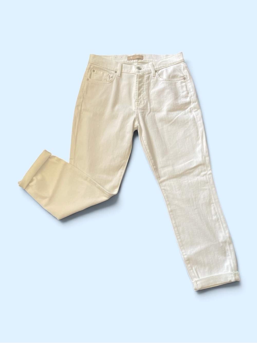 #053, 7 For All Mankind, Josephine white Jean, size 27